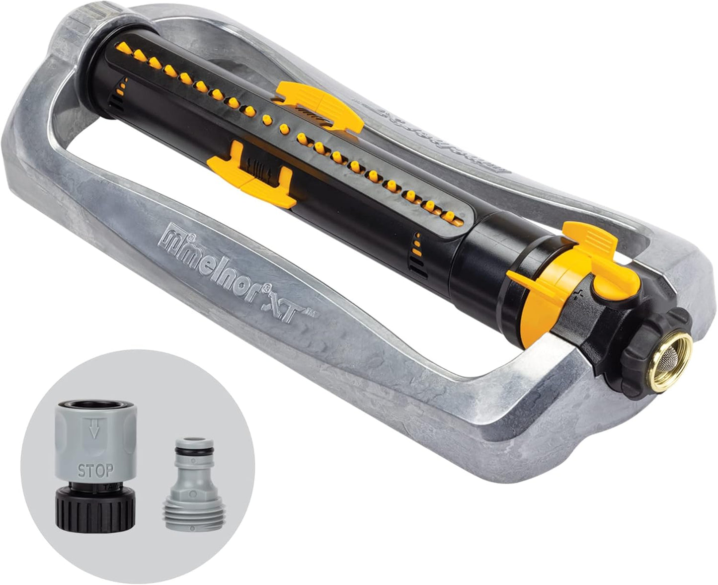 Melnor XT Turbo Oscillating Sprinkler with Metal Base for Lawns