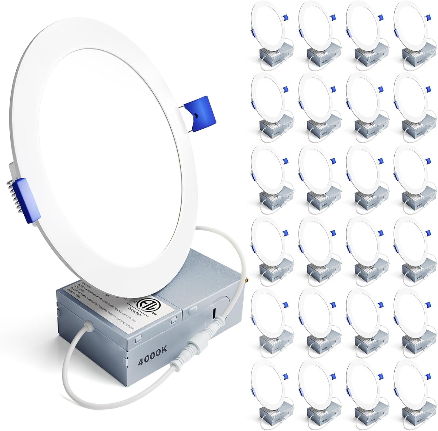 Ensenior 24 Pack 6 Inch LED Recessed Ceiling Light for Brightness