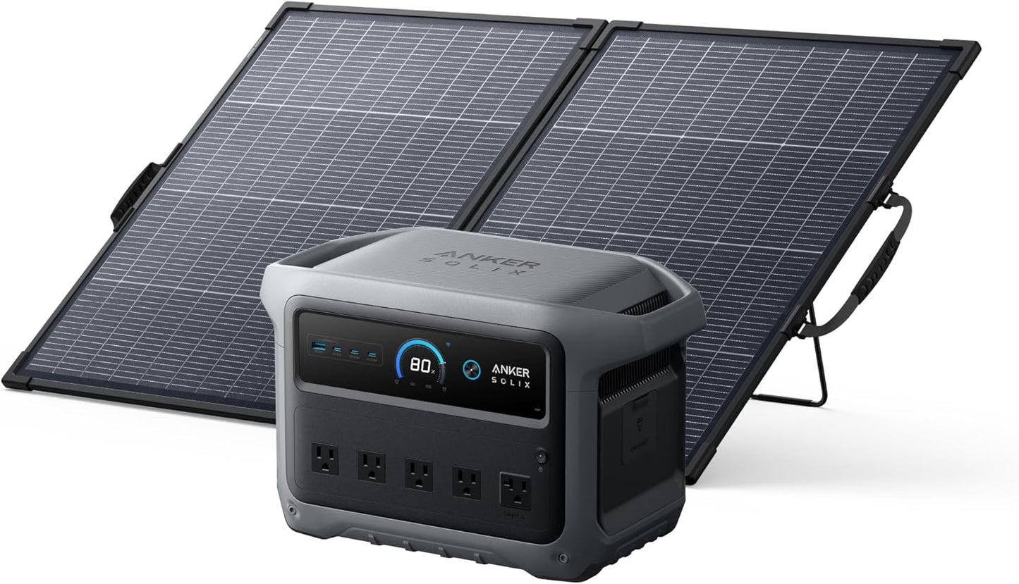 Anker SOLIX C1000 Gen 2 Portable Power Station with Solar Panel