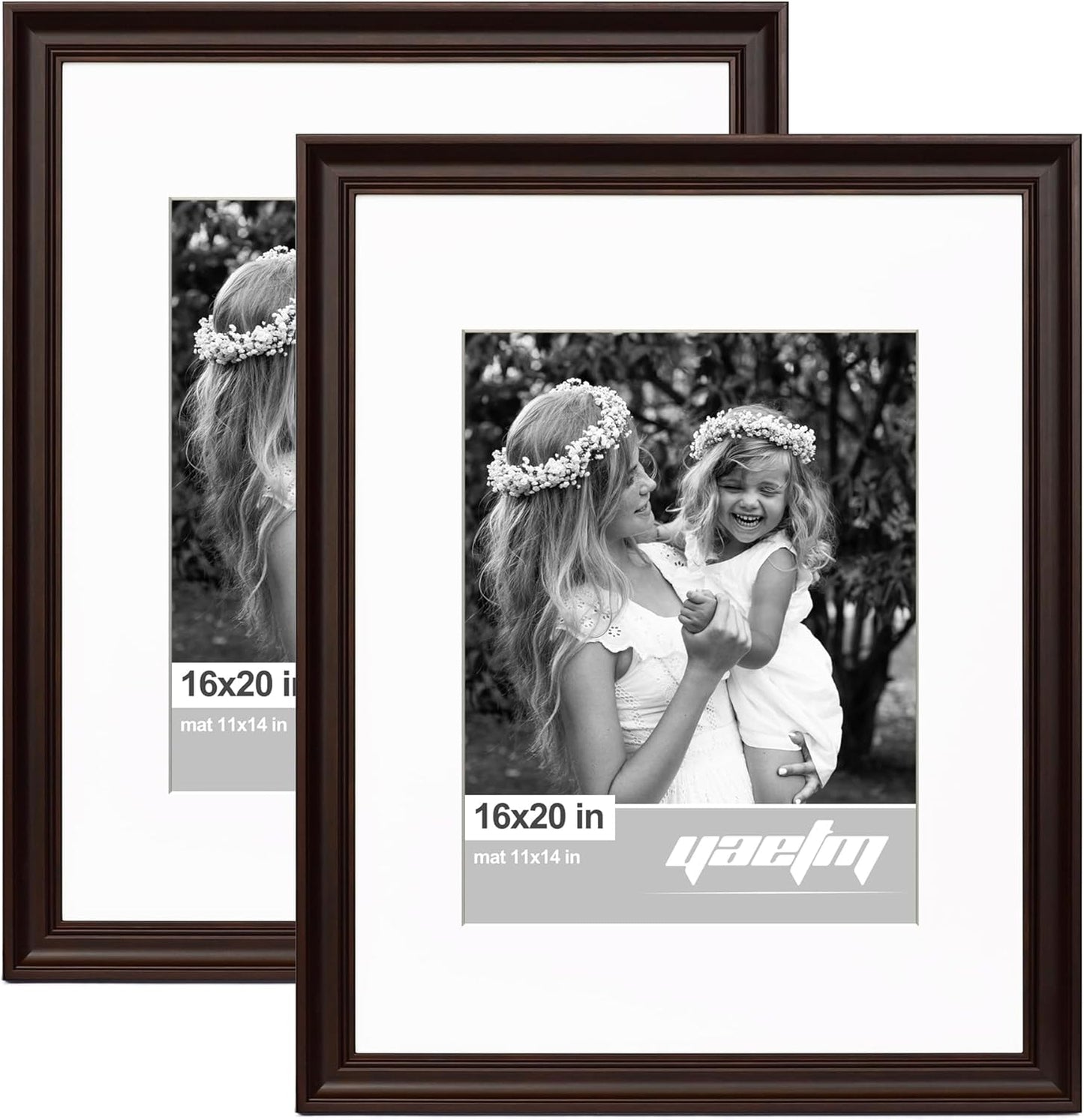 Yaetm 16x20 Picture Frame Set of 2 for Wall Gallery Display