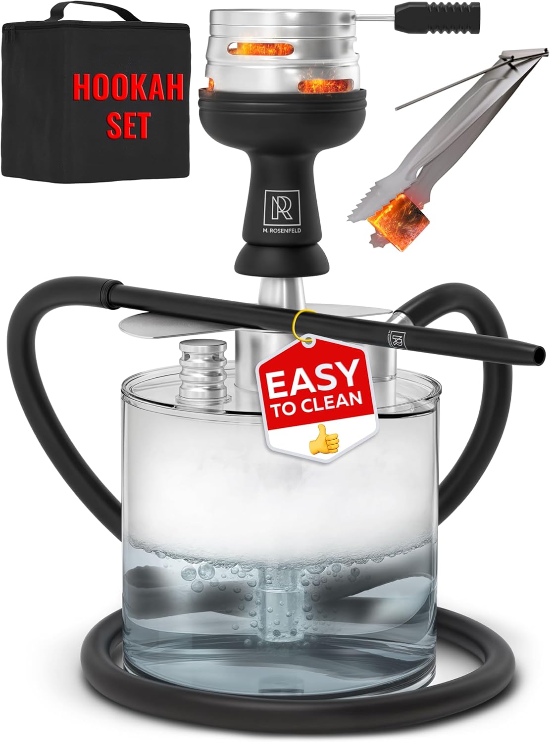 Portable Hookah Set with Everything - YADO Acrylic Hookah Kit