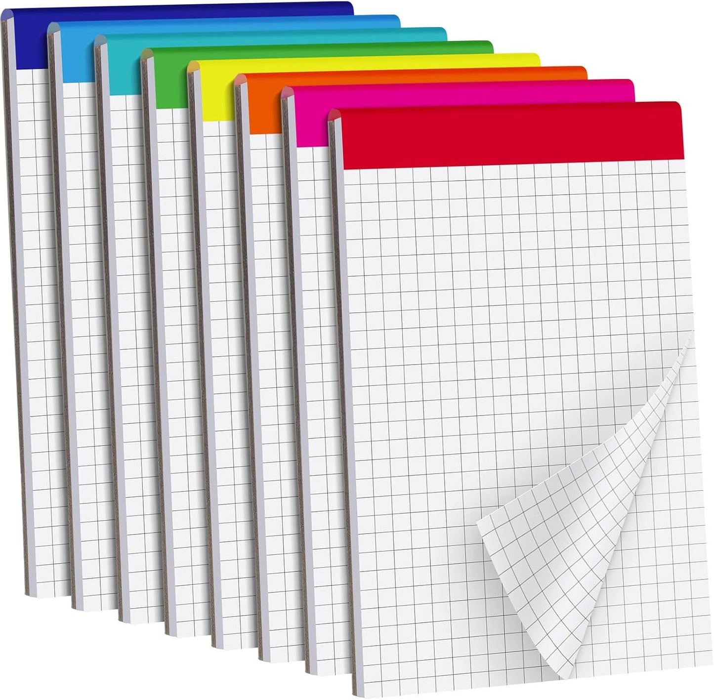 8 Pack Grid Paper Memo Pads 4x6 - Math Journaling Essential