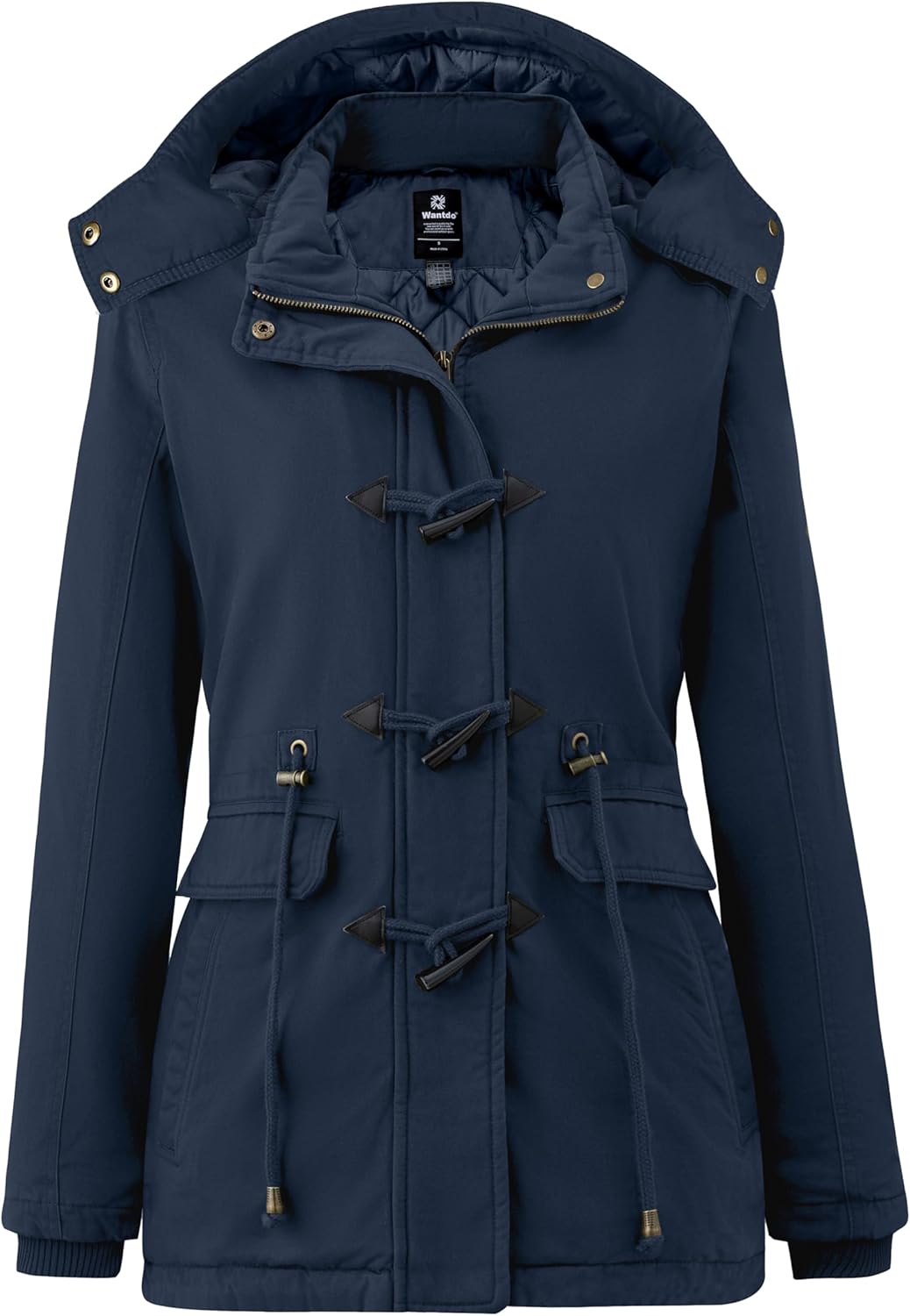 Wantdo Women's Winter Thicken Jacket with Removable Hood