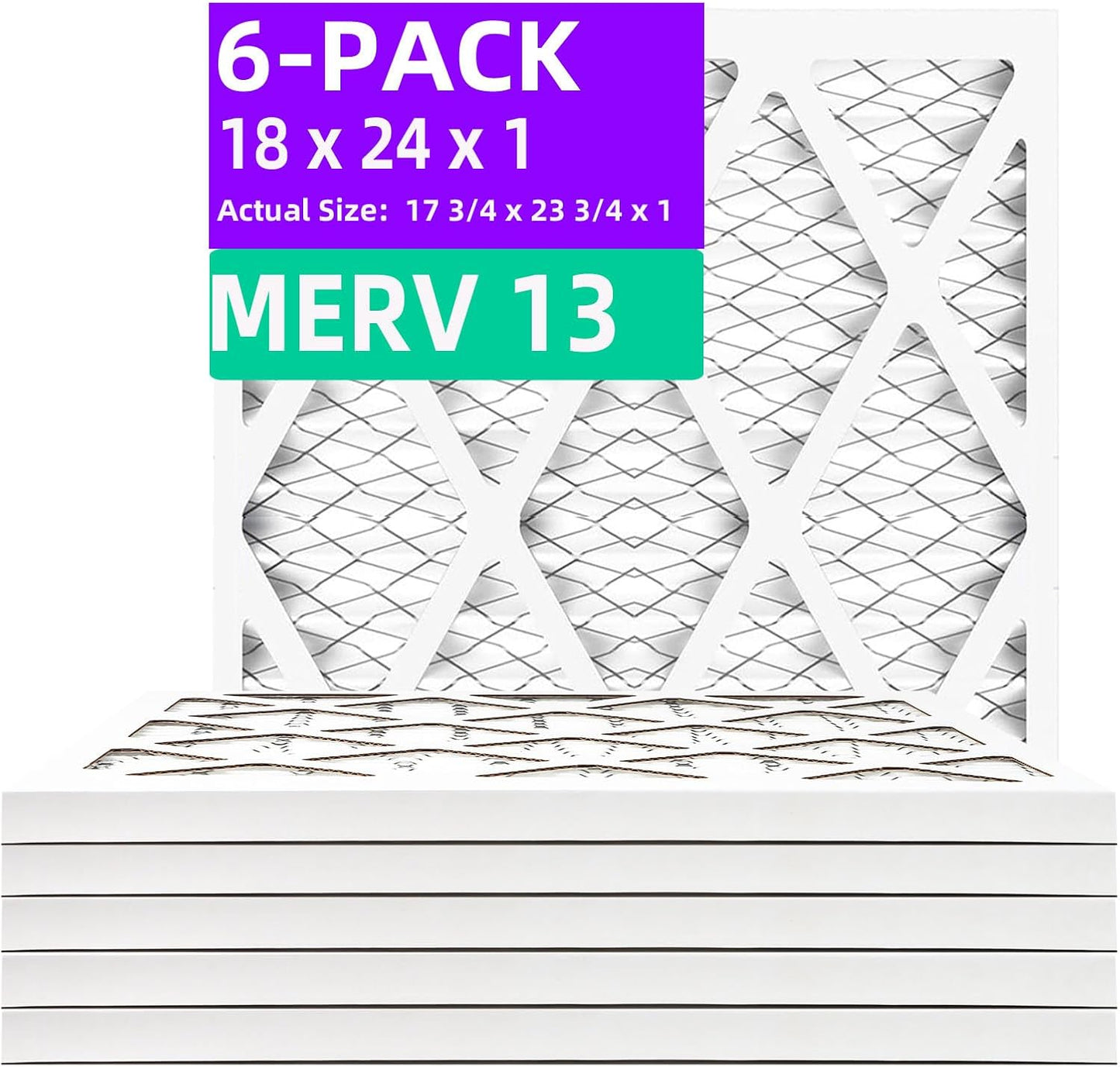 18x24x1 MERV 13 Pleated Air Filter for Optimal Air Quality