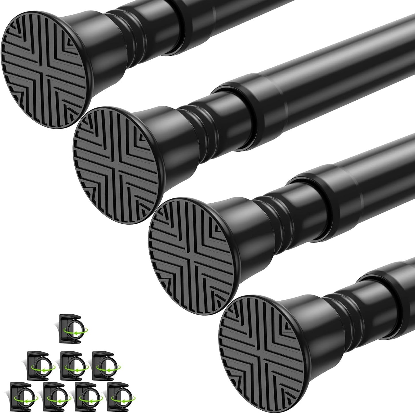Small Tension Rods for Windows and Doorways - Adjustable 16-38In