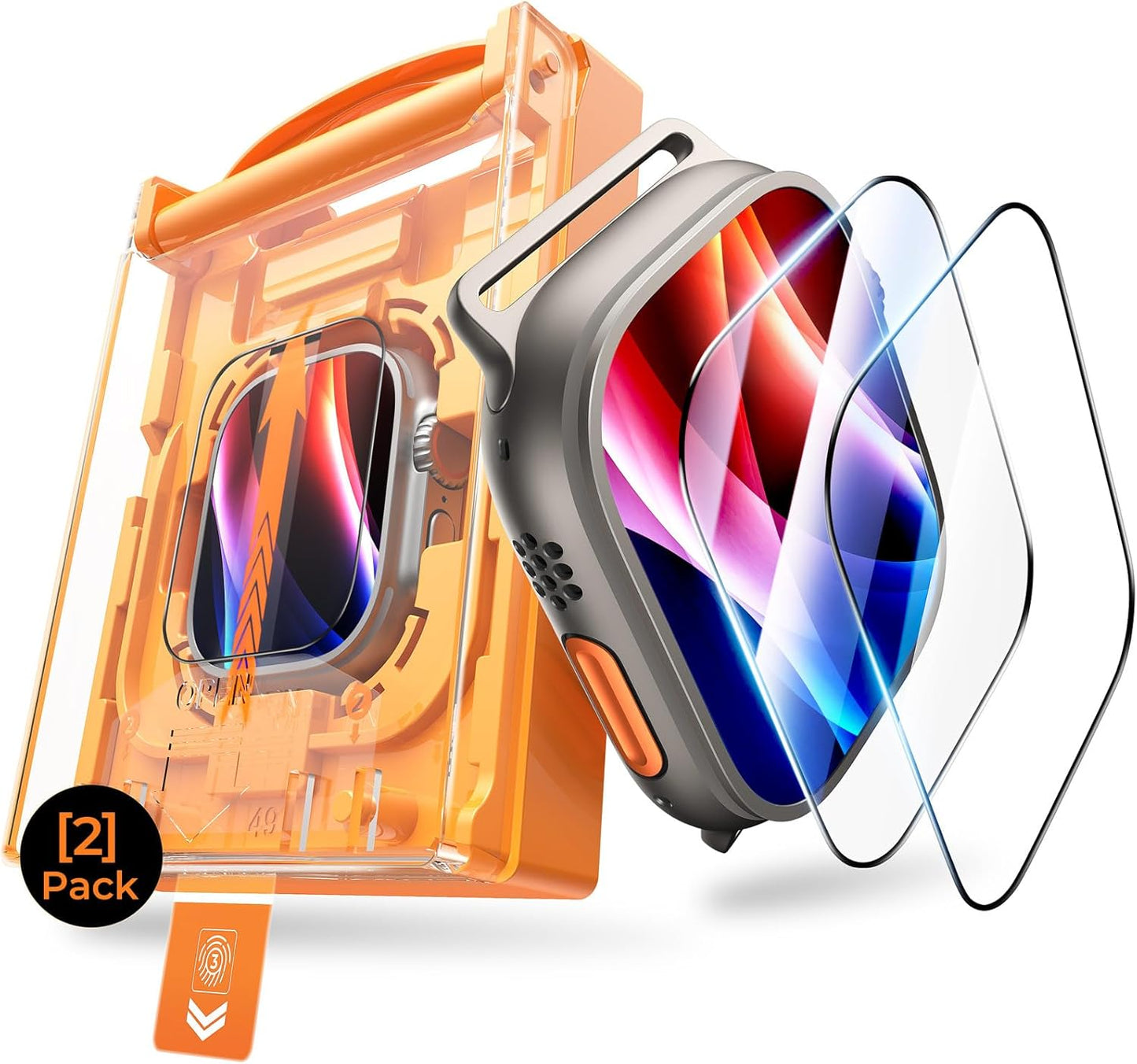 Ultra 2-Pack Apple Watch Screen Protectors - Military Grade Protection!