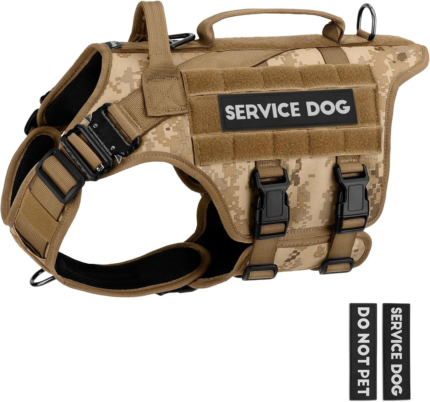 Tactical Dog Harness for Large Breeds - Perfect Fit & Durable