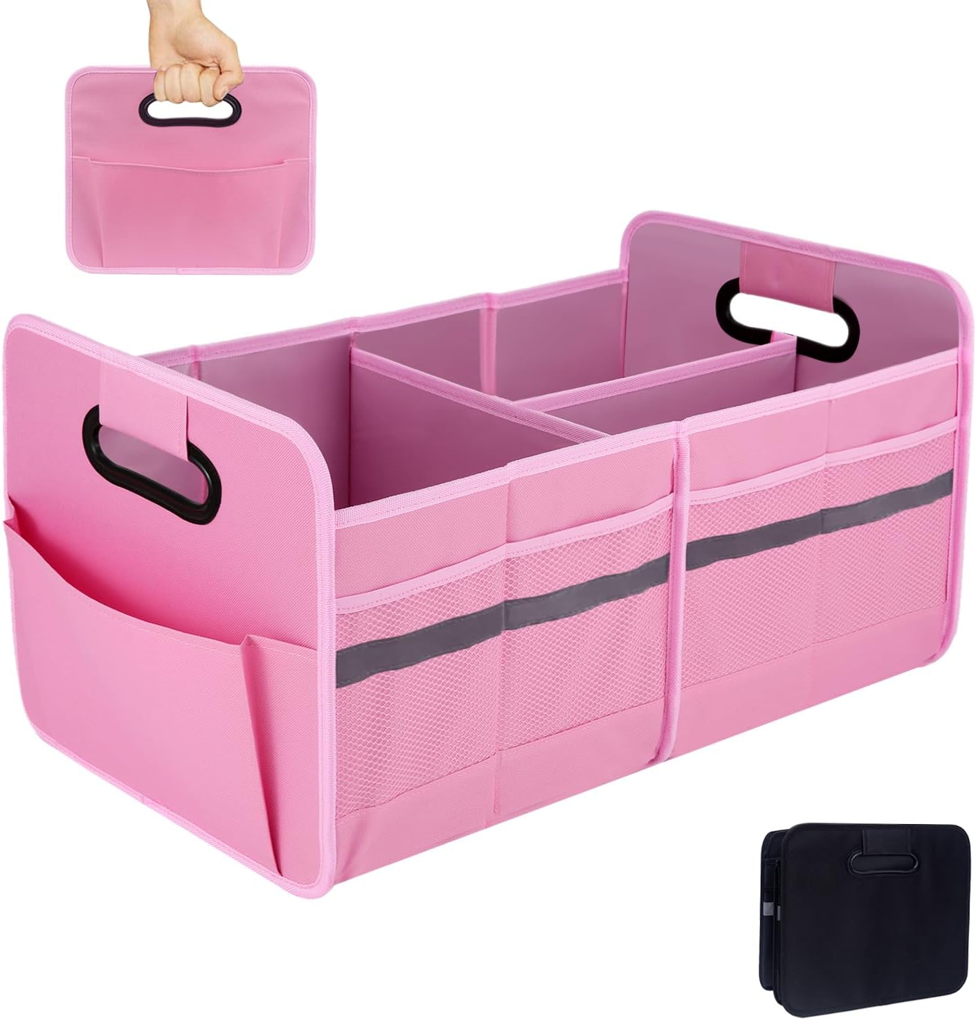 Spacious 70L Pink Trunk Organizer - BESHOOME