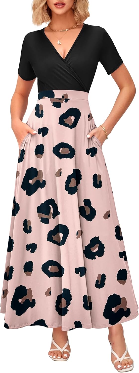 WNEEDU Women's Summer Maxi Dress with Pockets for Every Occasion