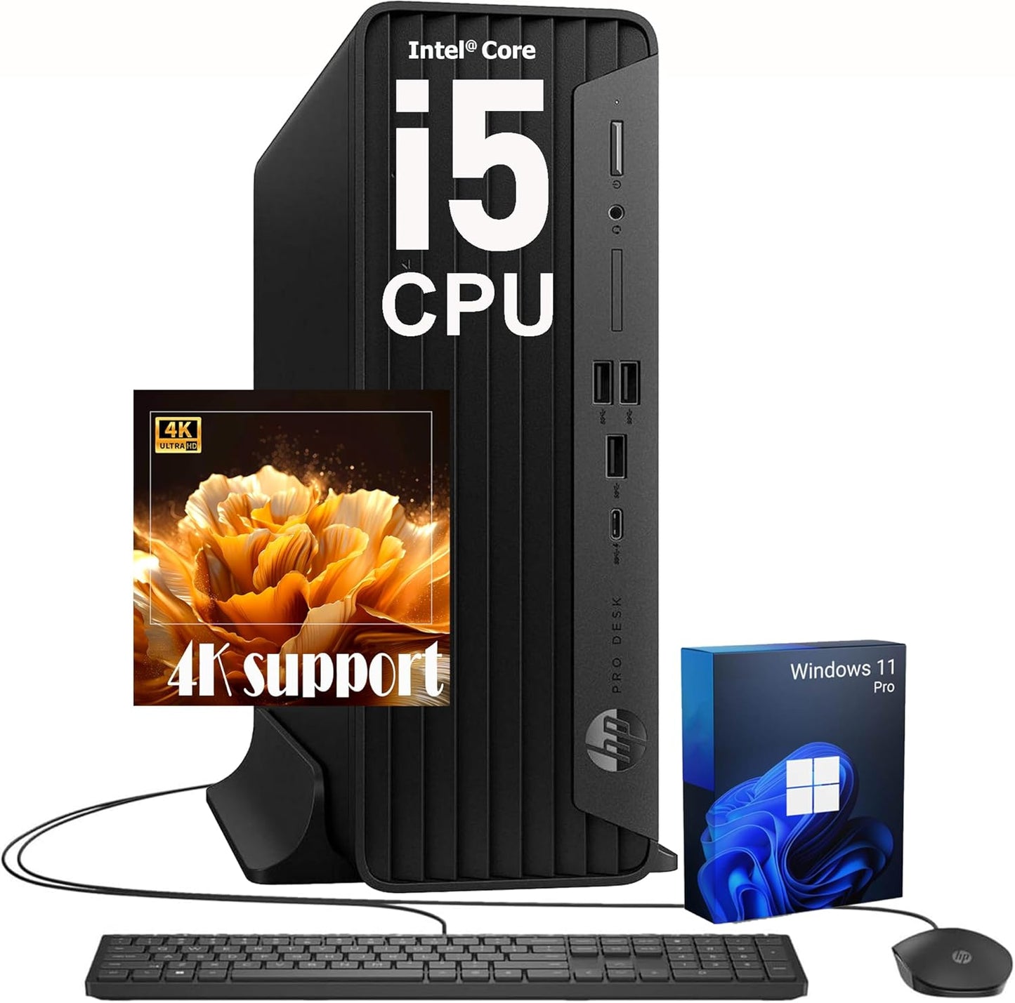 HP ProDesk Small SFF Desktop with 4K Support and Intel Core i5