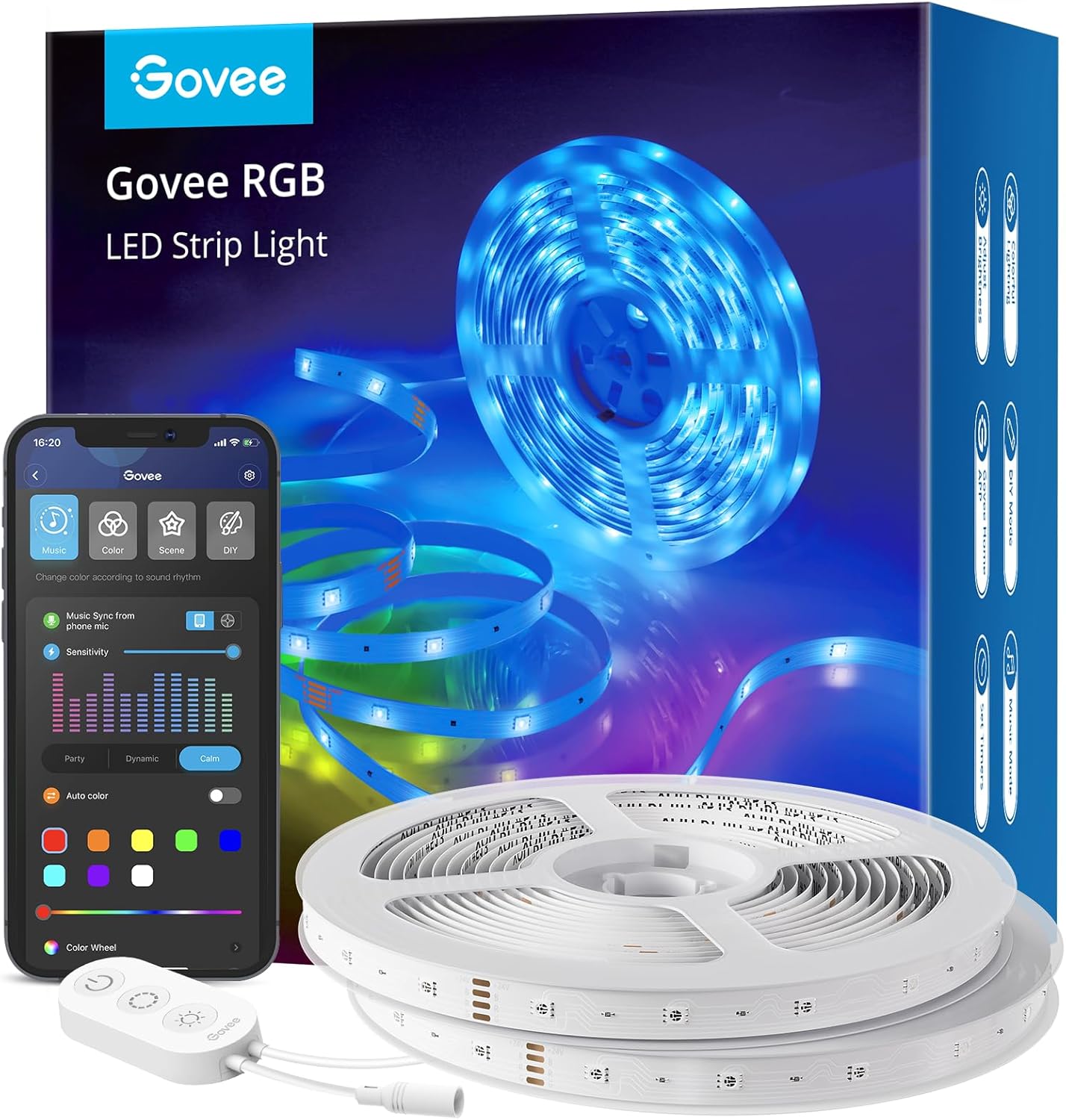 Govee LED Strip Lights 100ft for Bedroom with WiFi Control