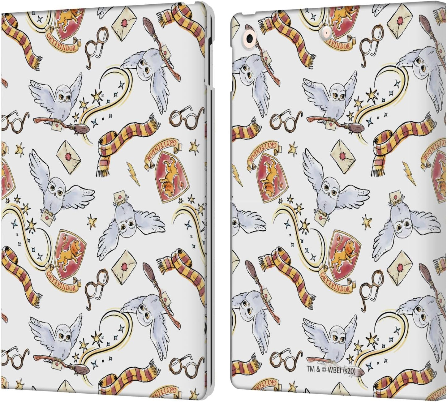 Harry Potter Hedwig Owl Pattern Leather Wallet Case for iPad