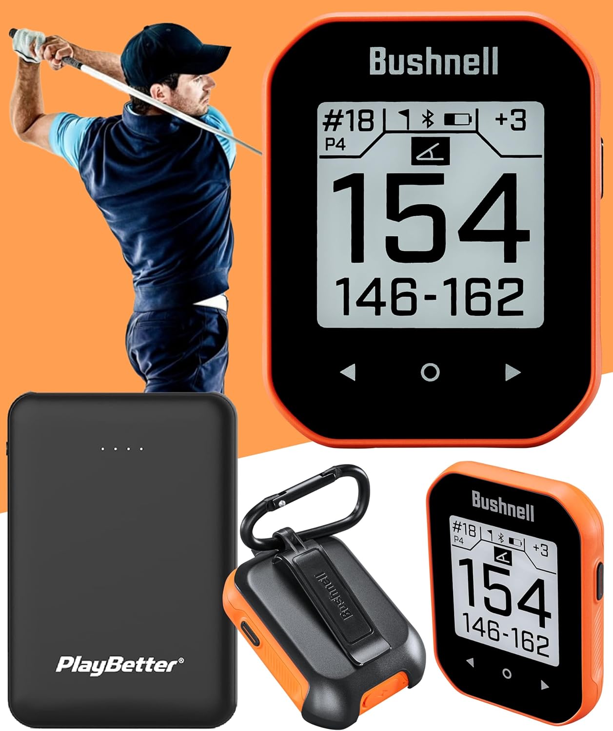 Bushnell Phantom 3 Slope Golf GPS Handheld Bundle for Precision