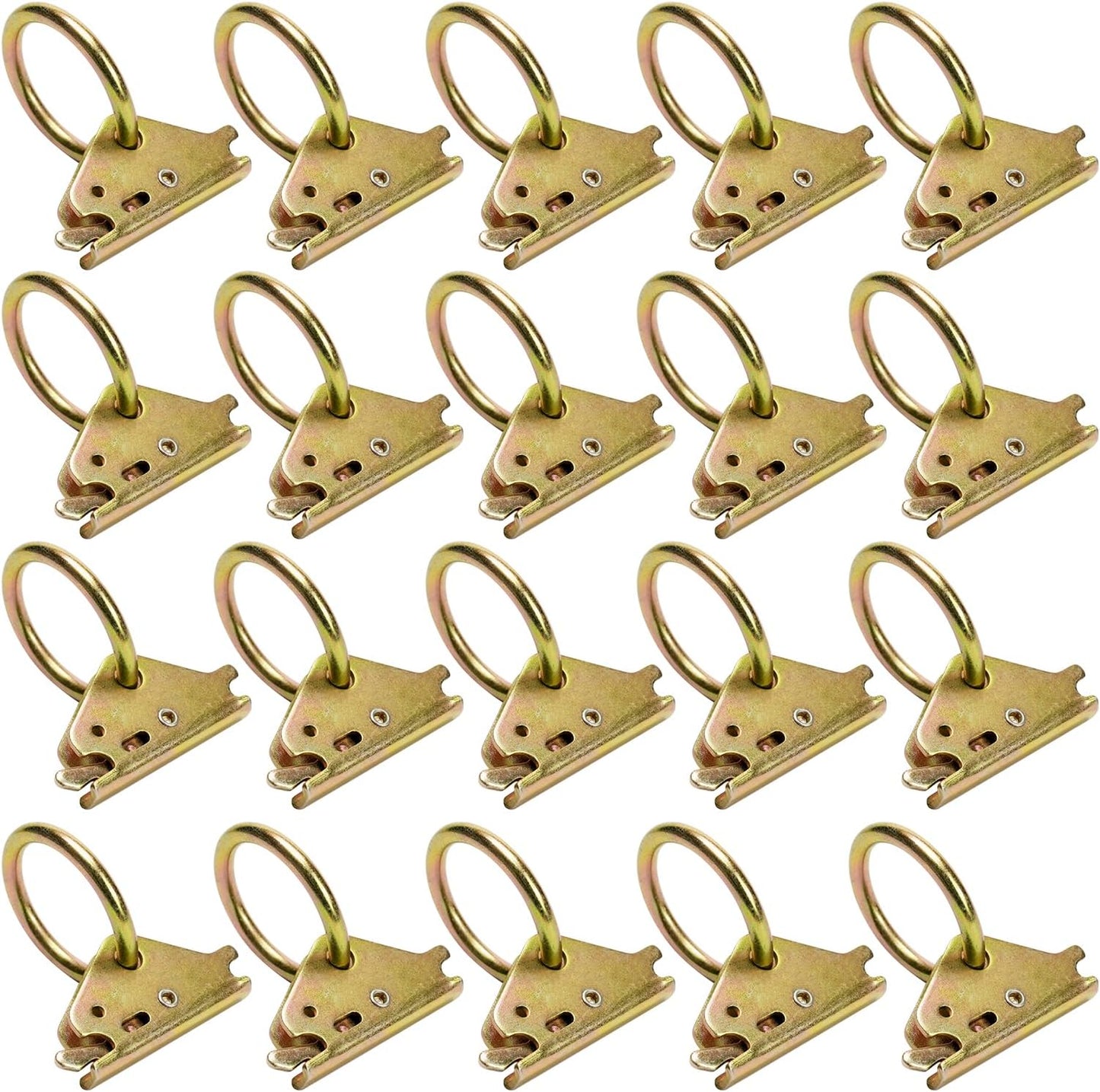 20-Pack Heavy Duty Steel E-Track O-Rings for Secure Cargo