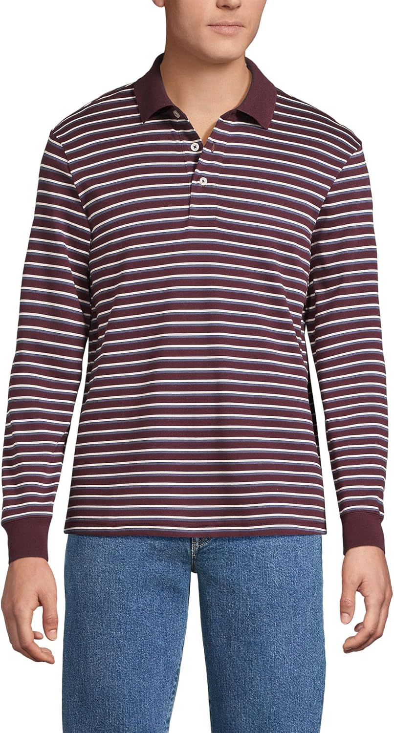 Lands' End Men's Long Sleeve Supima Cotton Polo Shirt Review