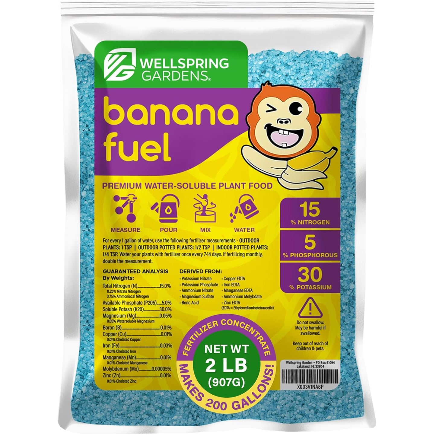Wellspring Gardens Banana Fuel Fertilizer for Healthy Plants