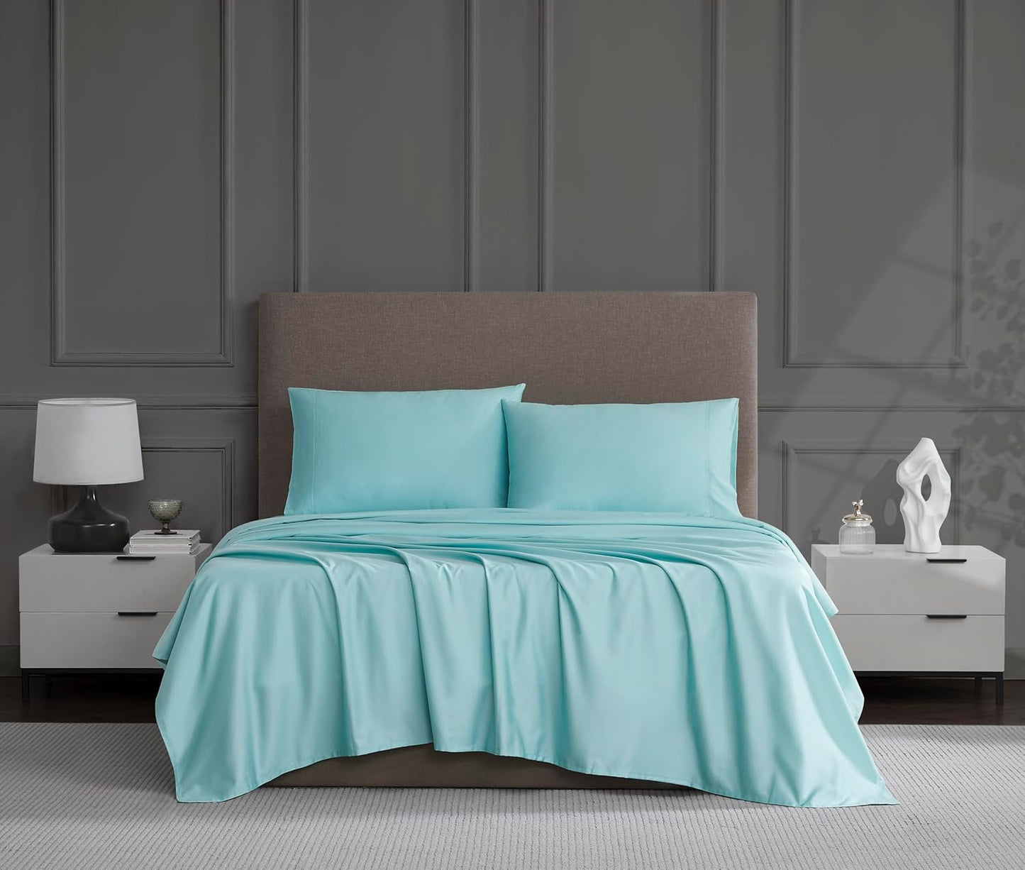 Linen Closet Luxury Cotton 1200 Thread Count Sheet Set, Queen
