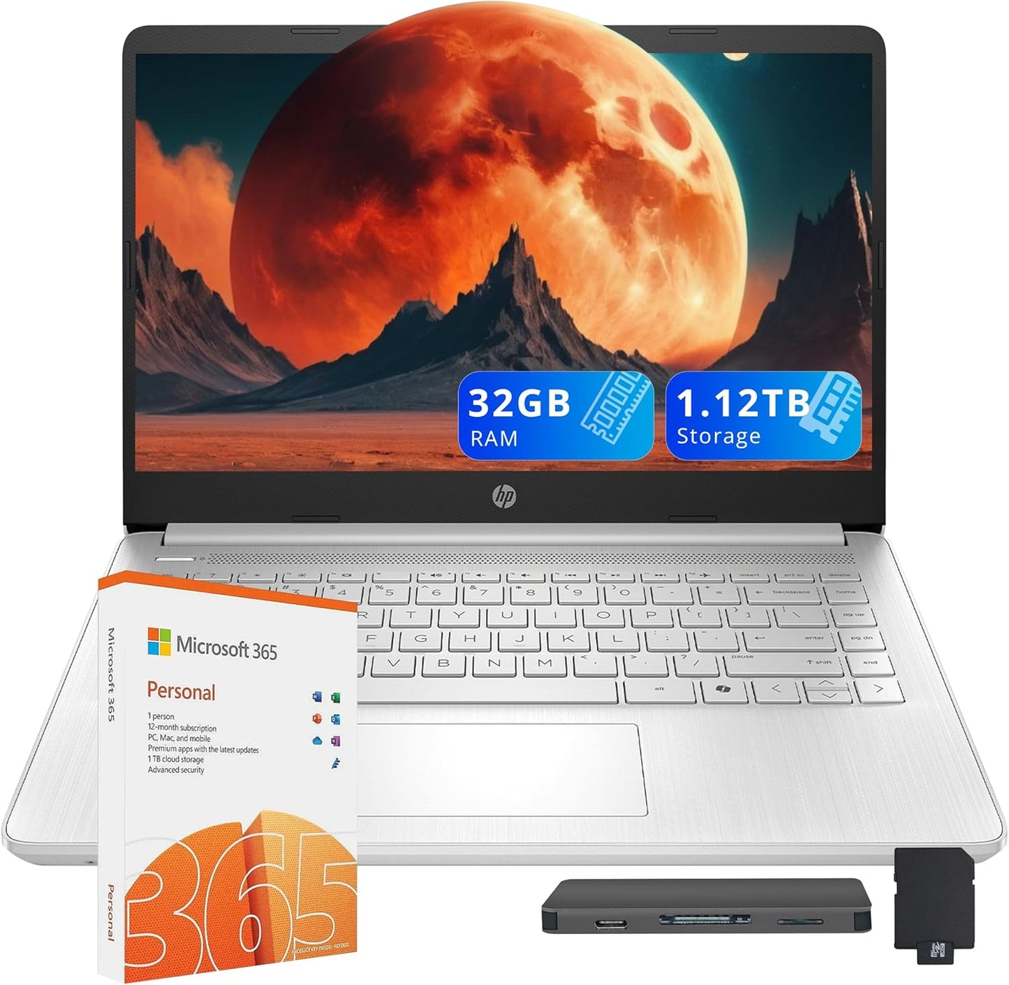 HP Stream 14 HD Laptop with Intel N150 and 1.12TB Storage