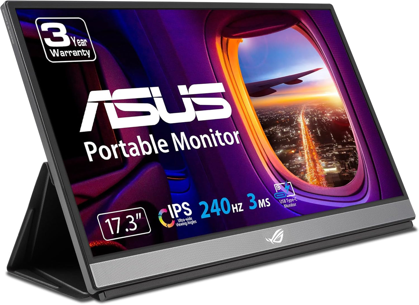 ASUS 17.3 FHD Portable Gaming Monitor - 240Hz Refresh, Adaptive-Sync