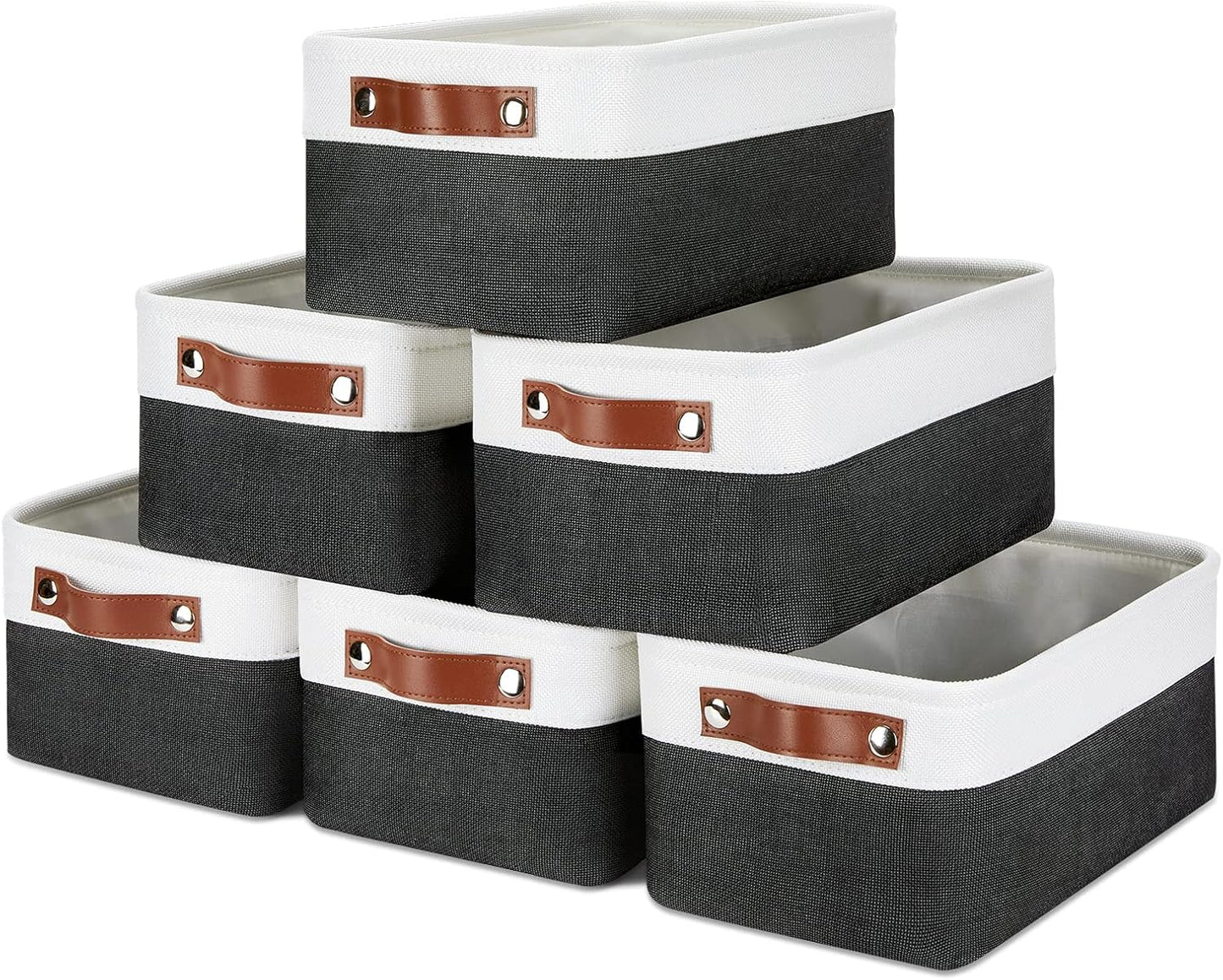 DULLEMELO Small Storage Baskets 6 Pack for Home Organizing