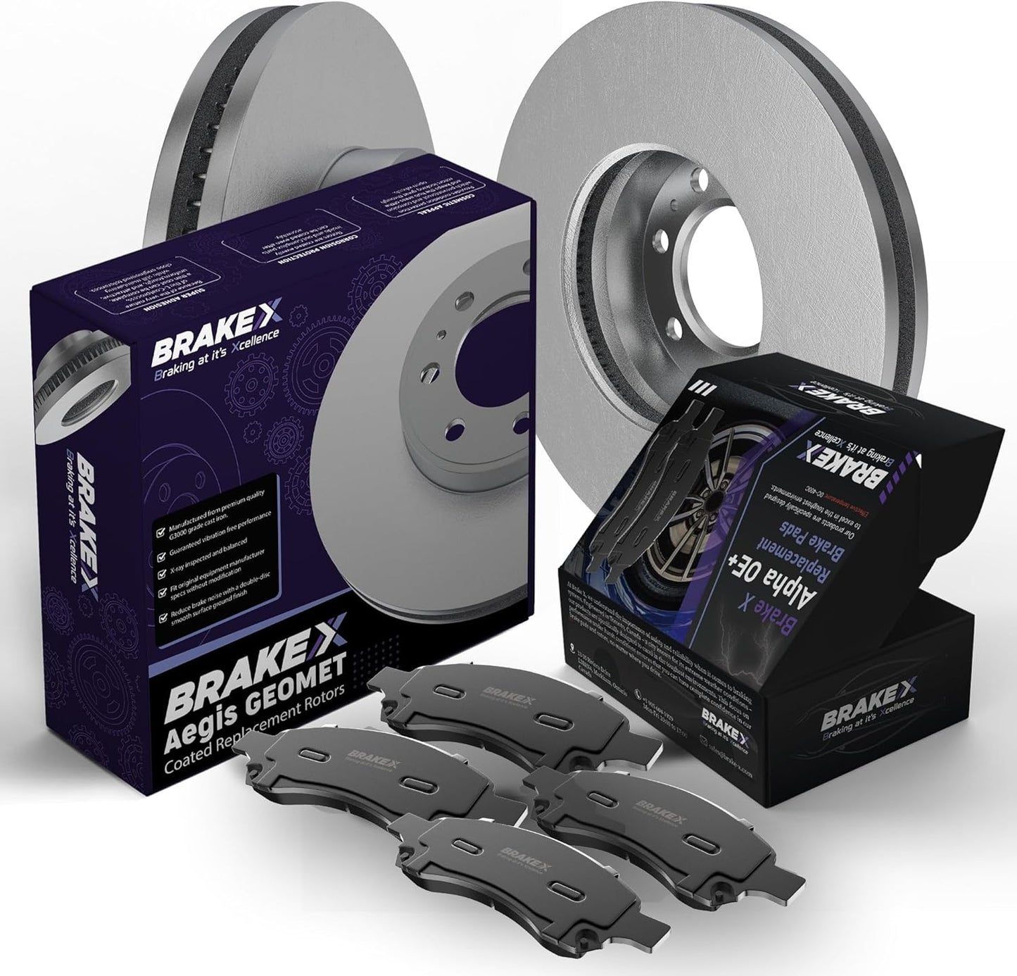 Front Brake Pads and Rotors Kit for 2012-2015 Tesla S