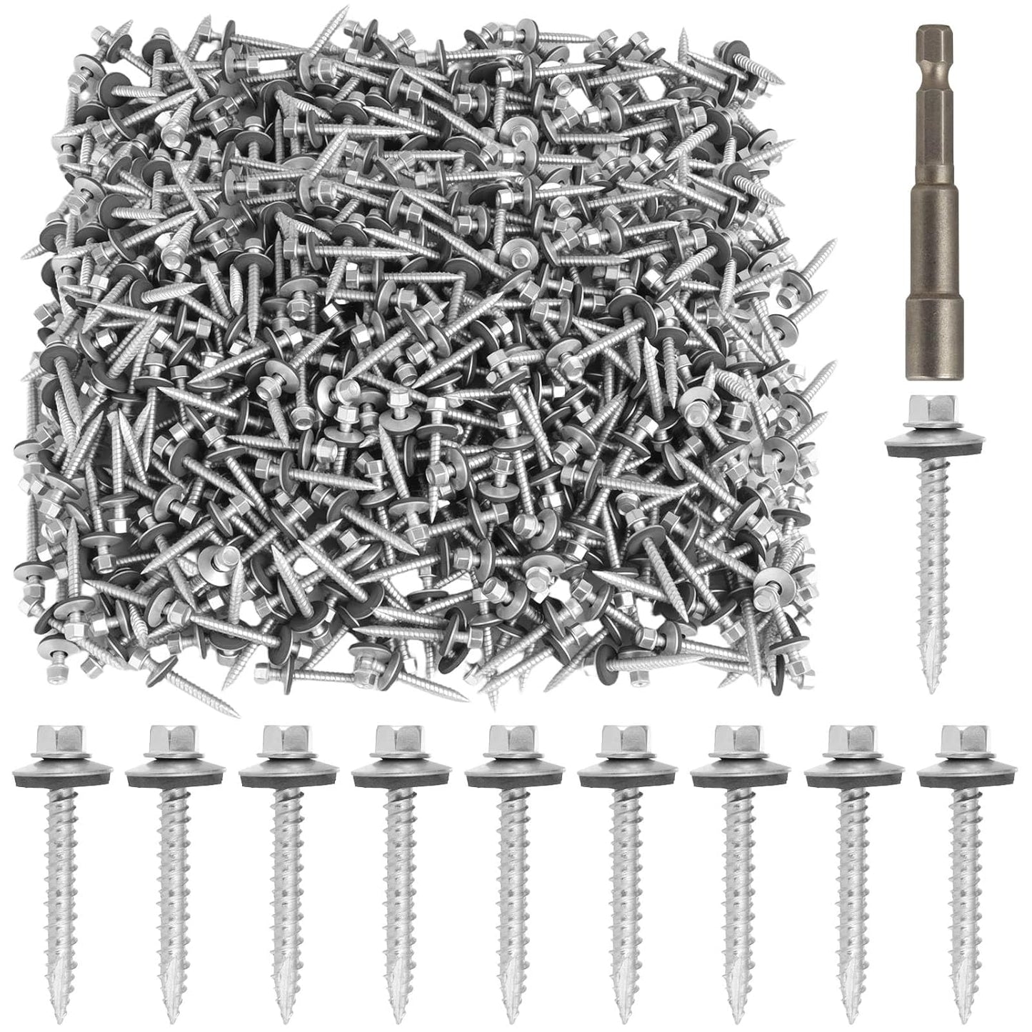 Metal Roofing Screws with Rubber Washers for Reliable Sealing