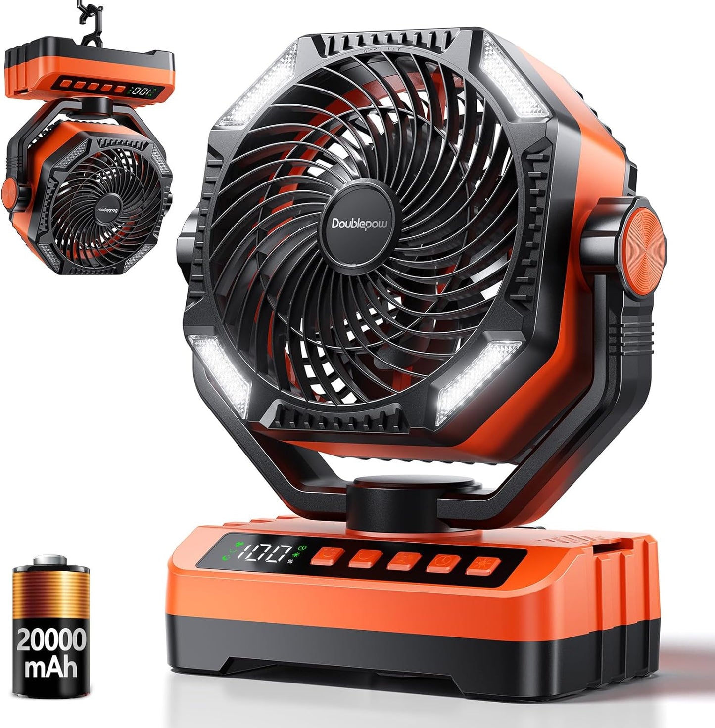 Camping LED Fan with Light for Outdoor Adventures and More