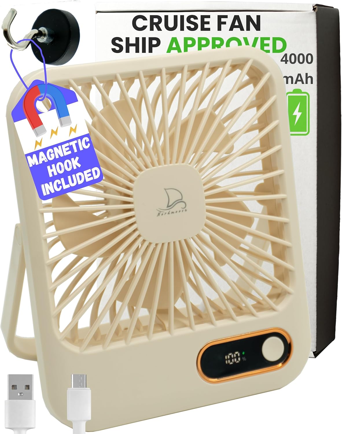 Cruise Ship Magnetic Fan - Long Battery Life