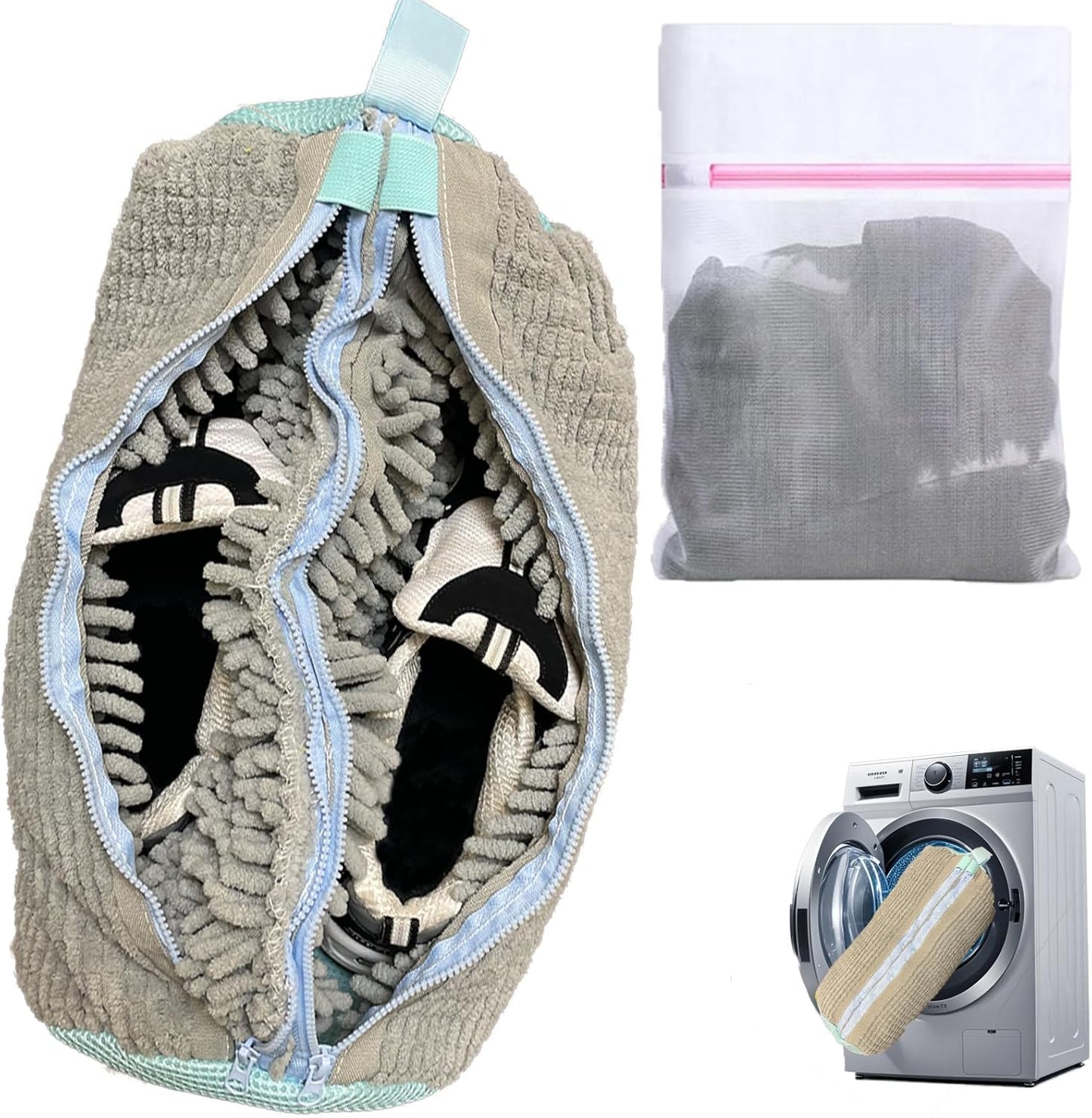Dual Zip Shoe Laundry Bag - Keep Shoes Clean!