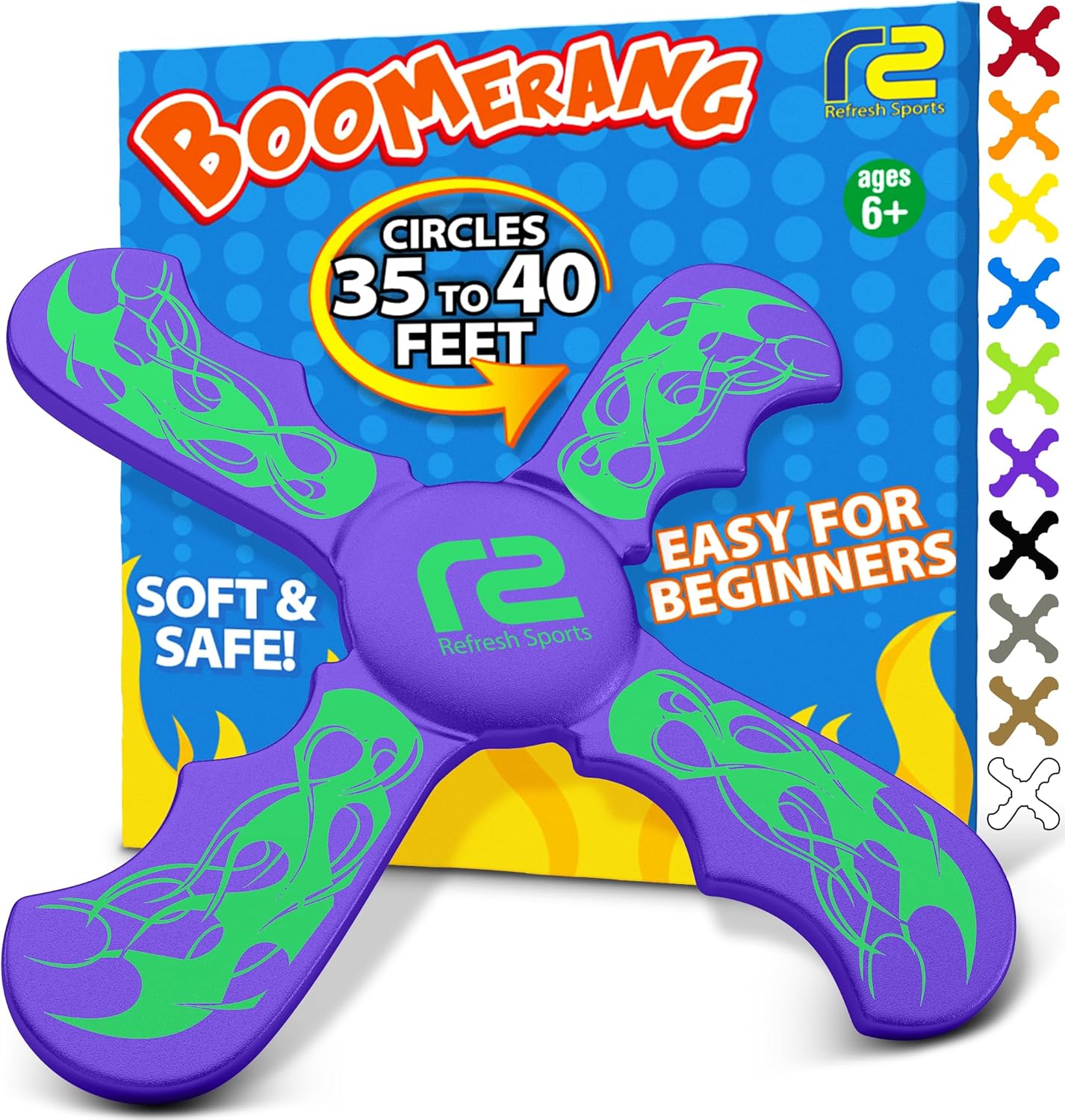 Pool Boomerang Set - Fun Outdoor Valentines Gift - Kids 6+ - Refresh Sports