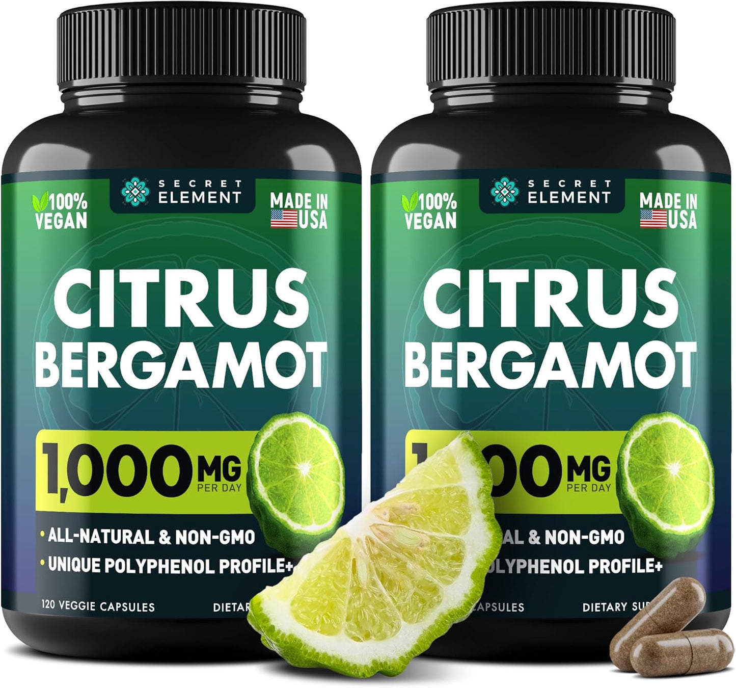 Citrus Bergamot Extract 1000mg for Circulatory Health & Aging