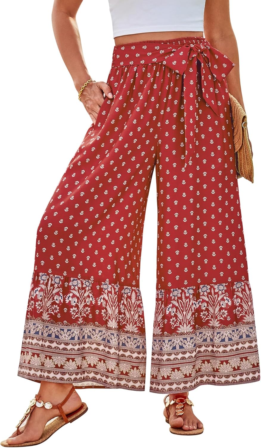 GRACE KARIN Women's Summer Wide Leg Palazzo Pants for Beach
