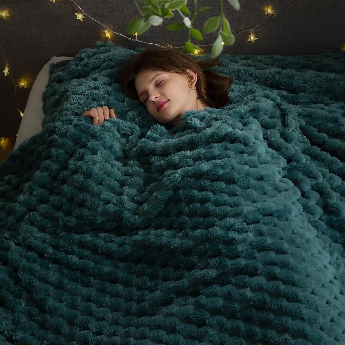 Super Soft King Blanket in Light Teal for All Season Comfort