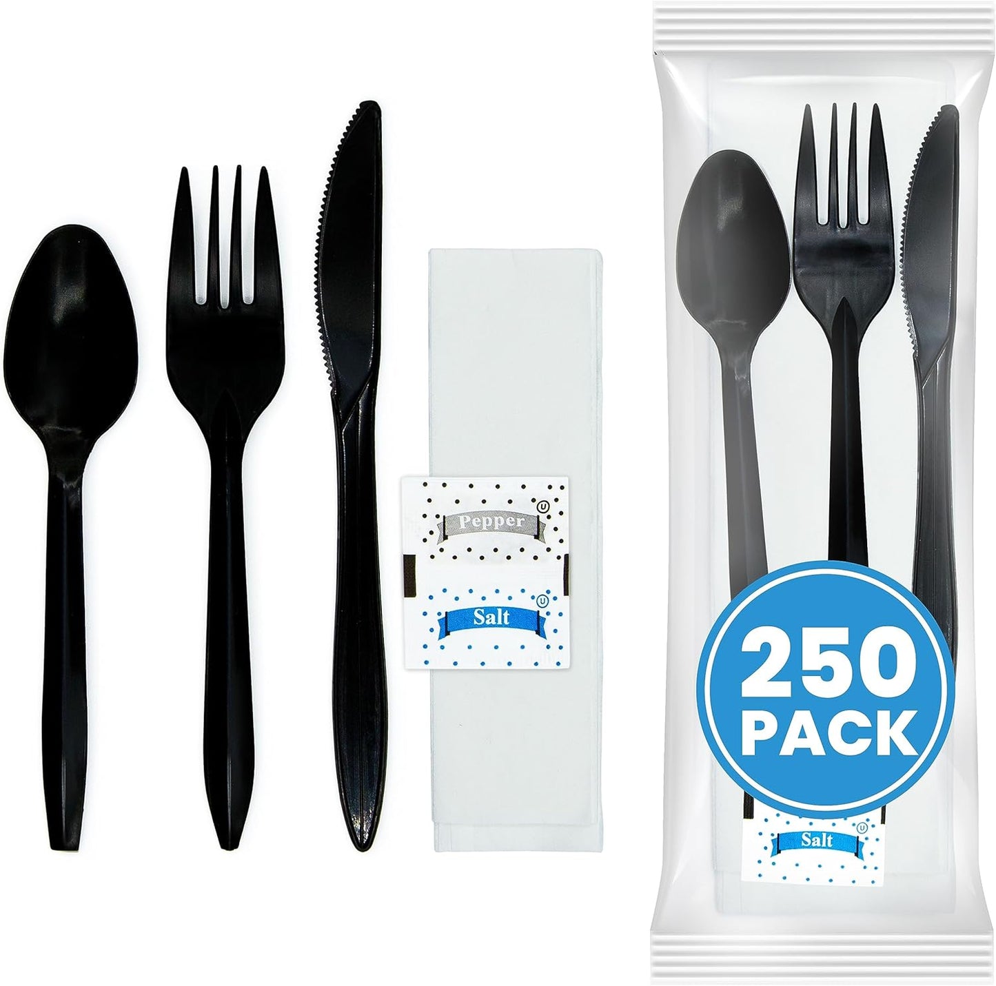 Individually Wrapped Plastic Cutlery Set for Easy Dining Needs