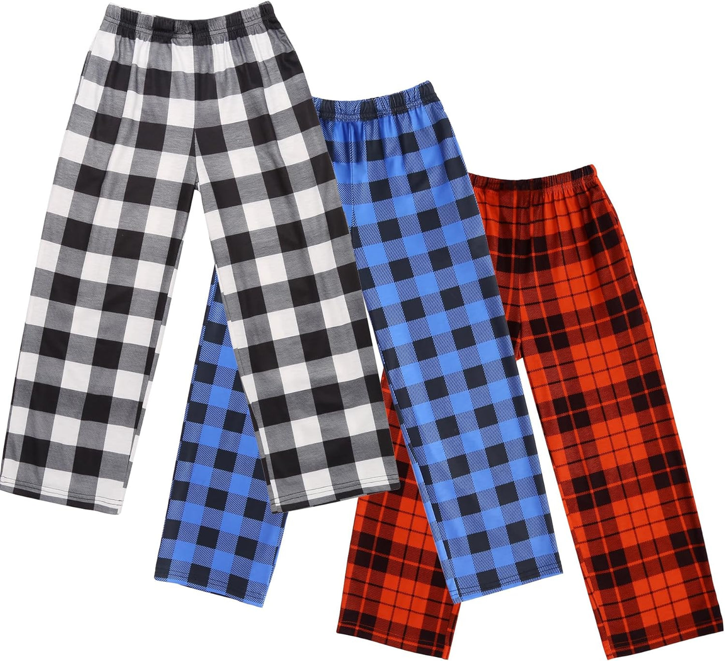 Ekouaer Boys 3 Pack Plaid Lounge Pants with 2 Pockets Review