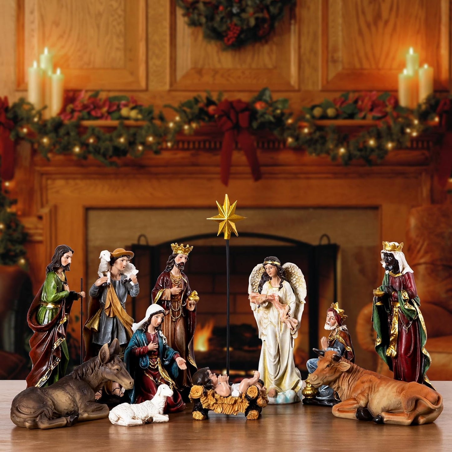 5.9 Inch Nativity Set for Christmas Indoor Holiday Decor