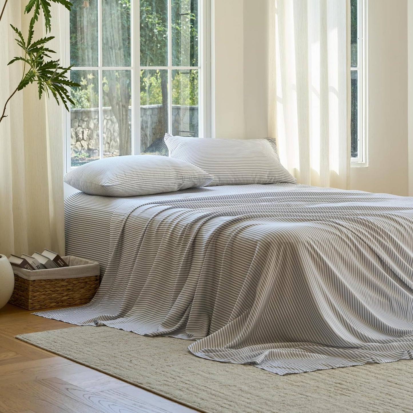 DOZ Bamboo Sheet Set - Buttery Soft, Cooling, Deep Pocket Twin