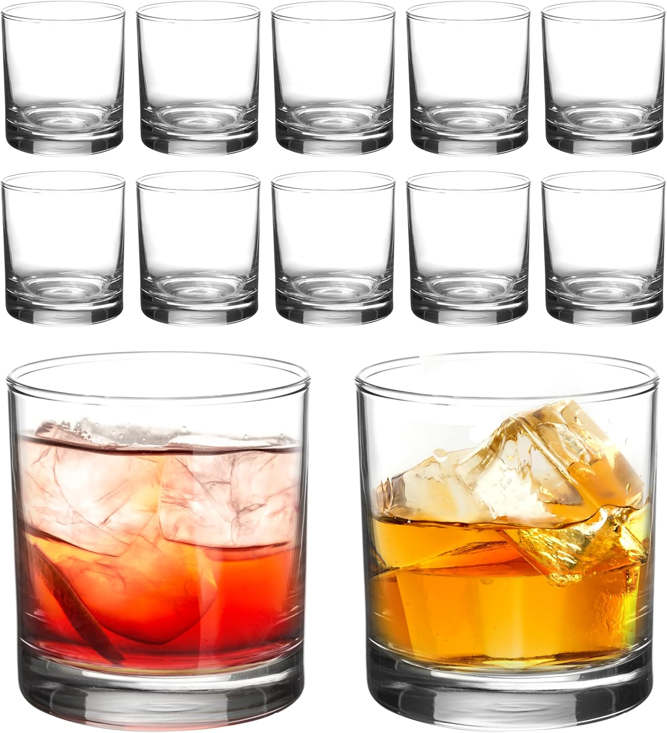 Lexington Rocks Whiskey Glass Set of 12 - Perfect for Cocktails