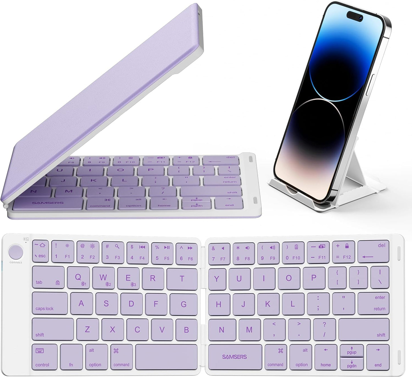 Samsers Foldable Bluetooth Keyboard - Multi-Device Connectivity