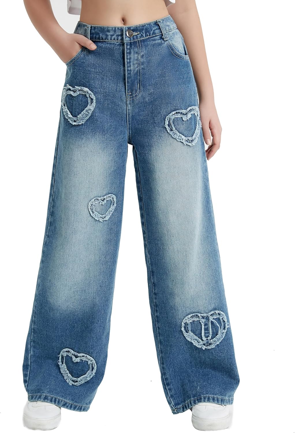 EXARUS Girls Jeans Baggy Pants for Trendy Tween Fashion Styles