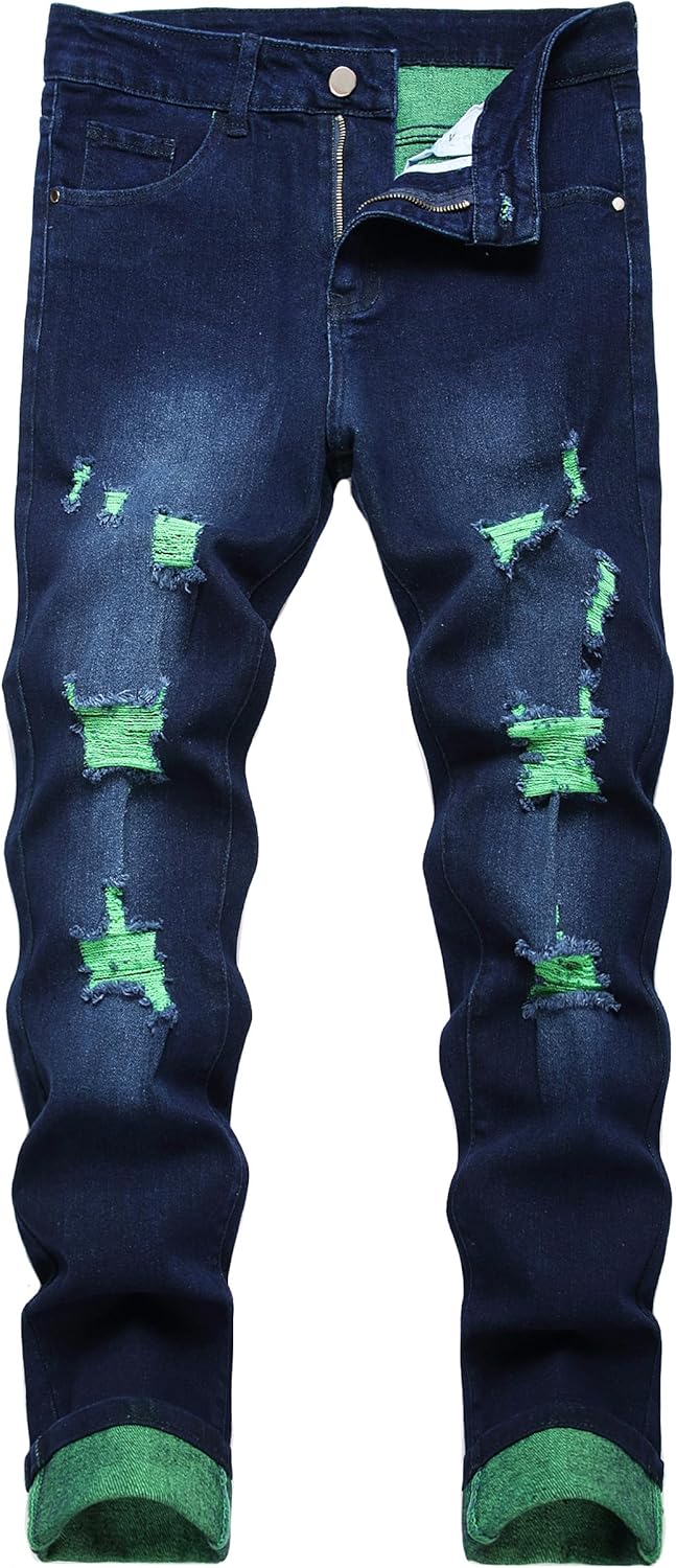 JUNBAOSS Men's Slim Fit Stretch Jeans for Stylish Comfort