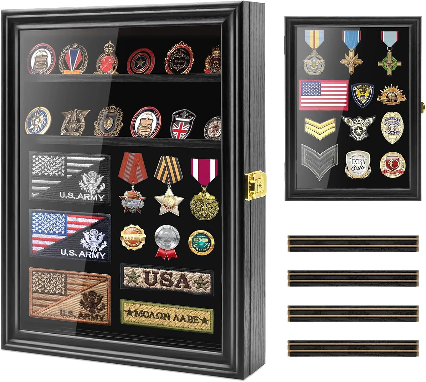 PiaoHao Medals Display Case for Collectors and Military Coins