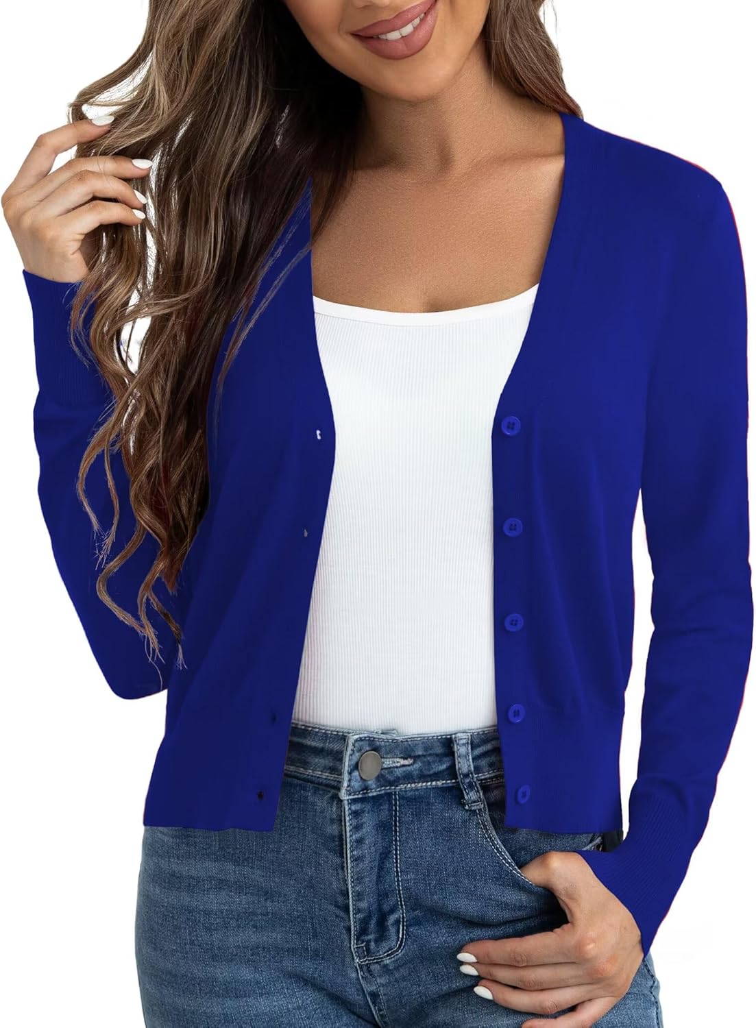 Ahlaray Women's Cropped Cardigans for Dresses, S-XL Sizes