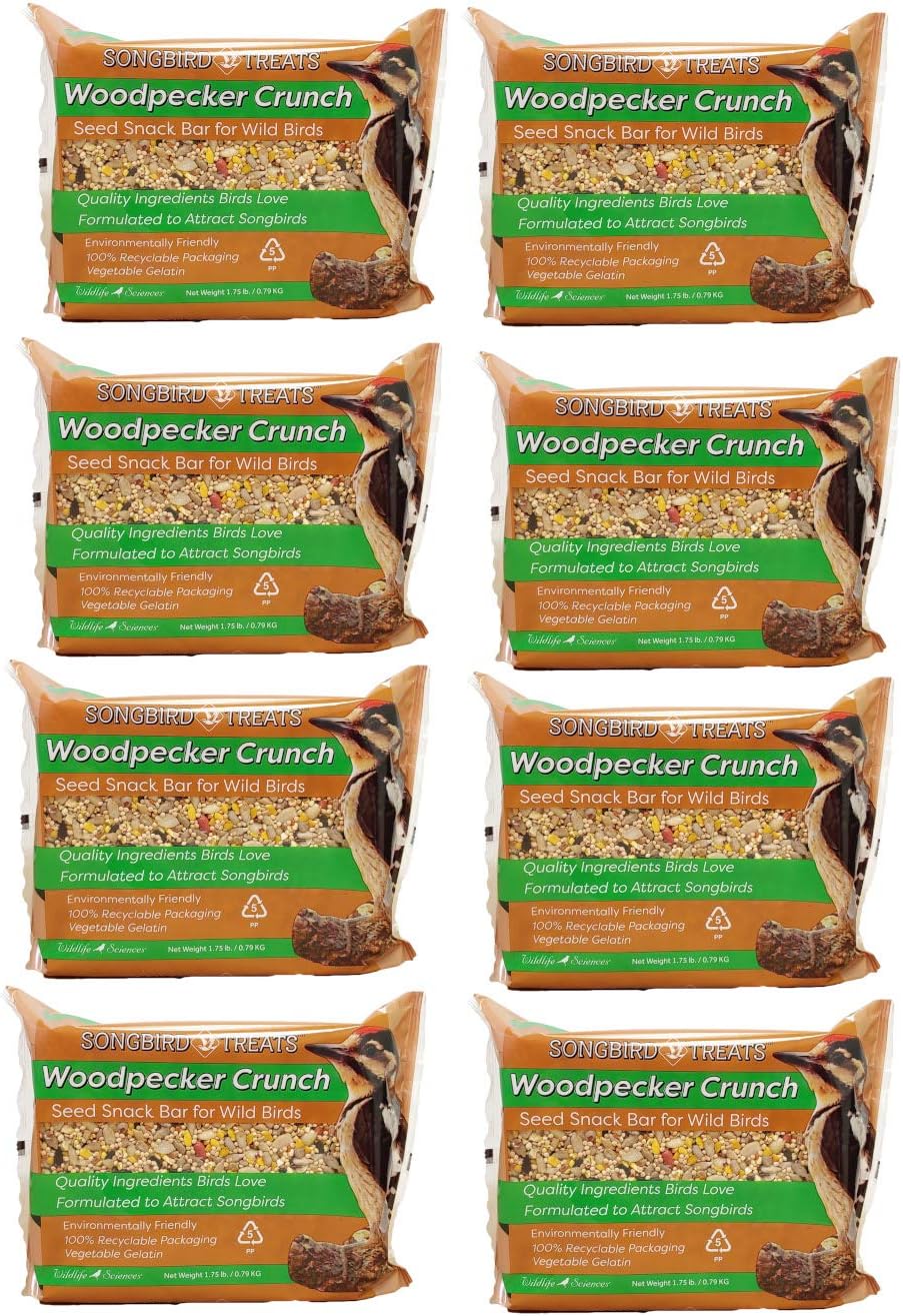 Songbird Treats Seed Bars for Wild Birds - 8 Pack of 1.75 lb