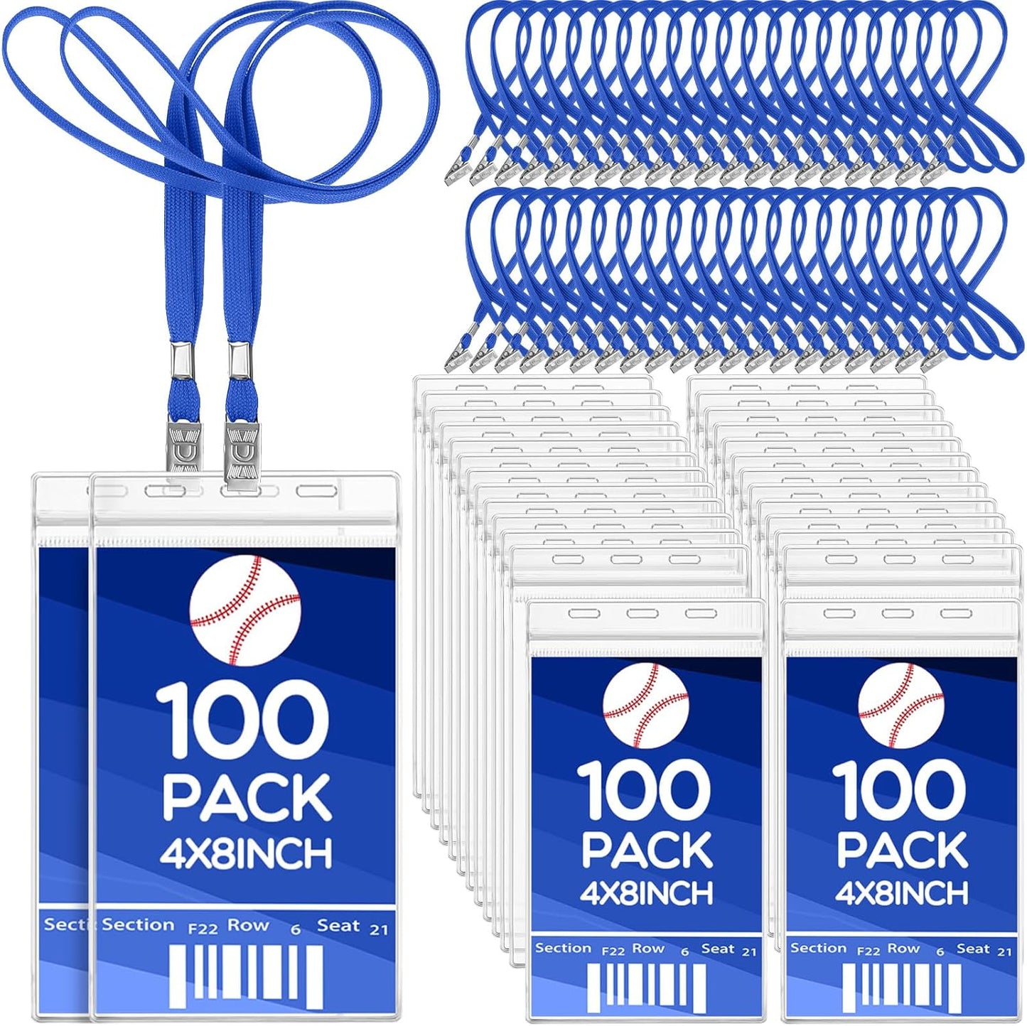 Extra Large Badge Holders with Lanyard for Events and Offices