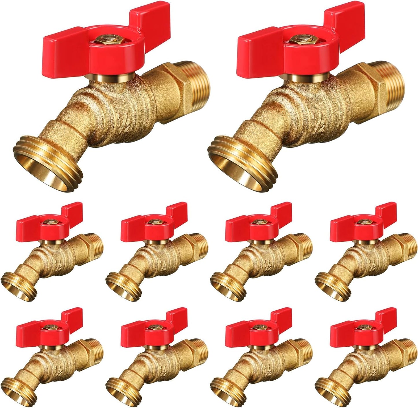 VIHOSE 10 Pack Male Hose Bib Mip for Heavy Duty Outdoor Use