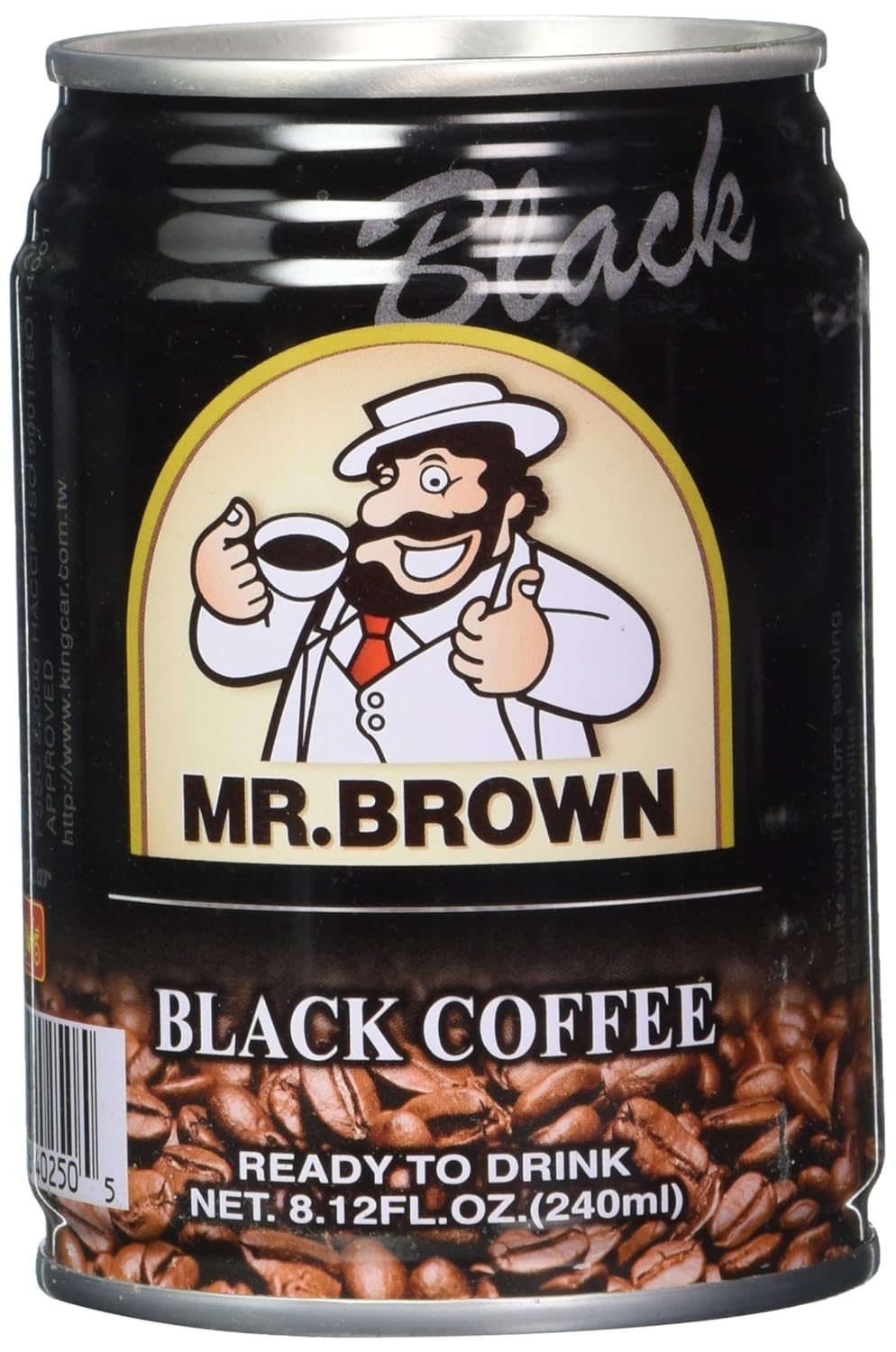 24-Pack 8.12 oz Mr. Brown Black Coffee - Rich & Bold Flavor