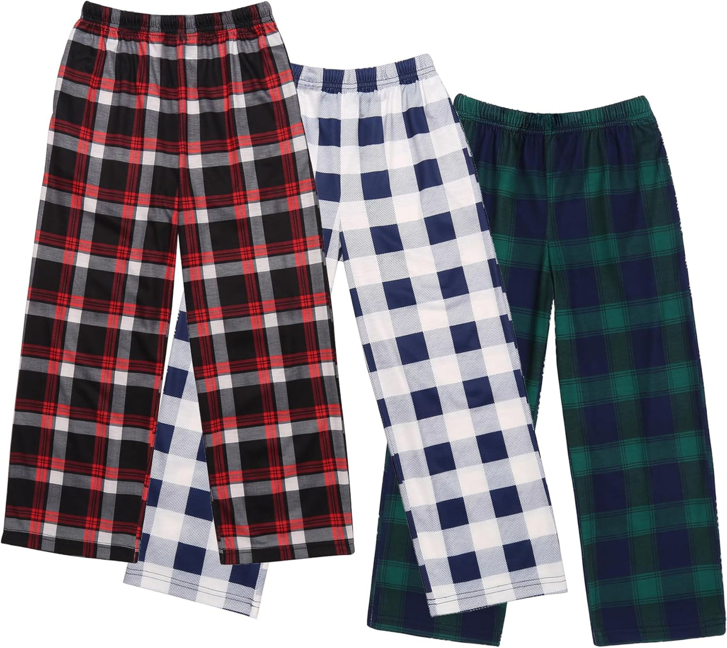 Ekouaer Boys 3 Pack Plaid Lounge Pants with 2 Pockets Review
