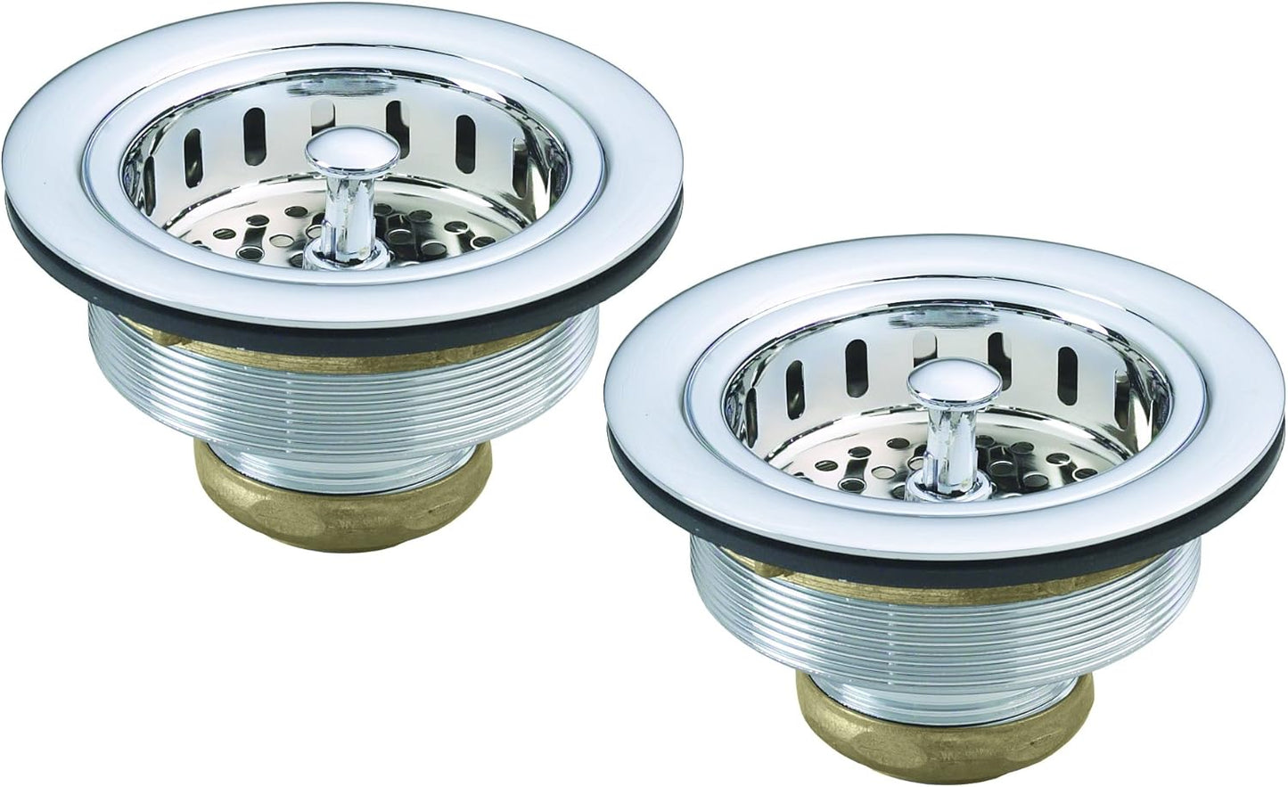 Westbrass D2145-26 Large Kitchen Sink Basket Strainer 2-Pack