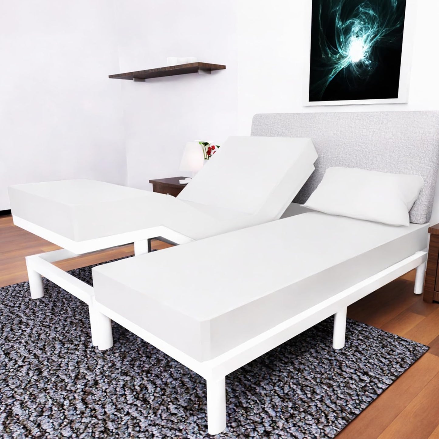 Split Queen Sheets Set - 5 Pcs for Adjustable Bed Comfort